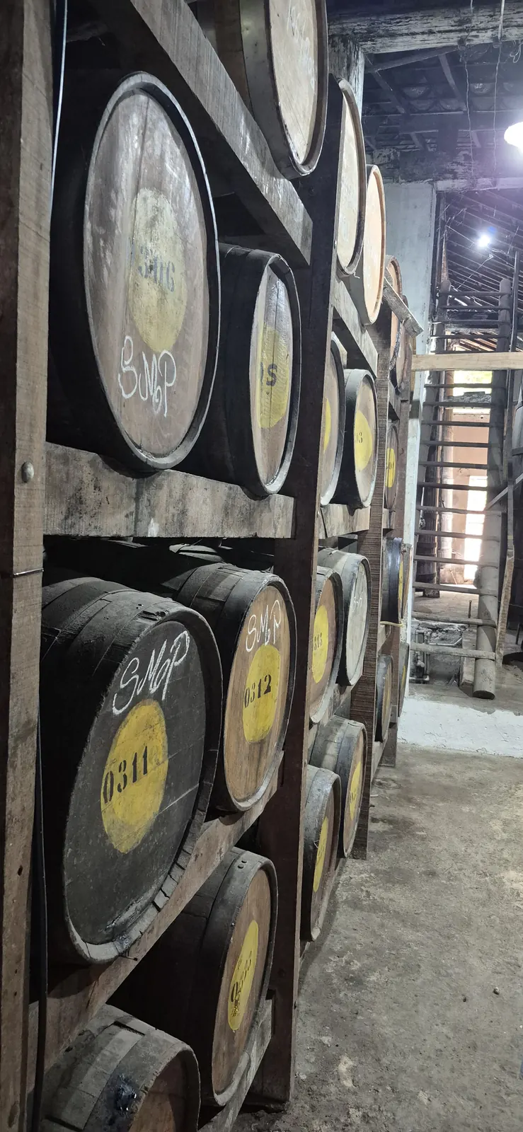 Cachaça barrels in the Vale do Café